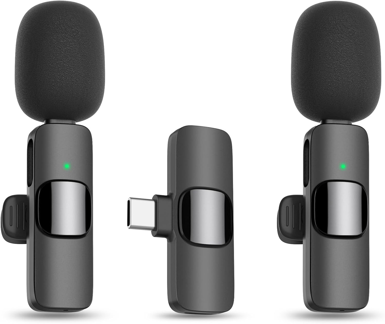Wireless Lavalier Microphone for iPhone 15 Series/Android/Laptop