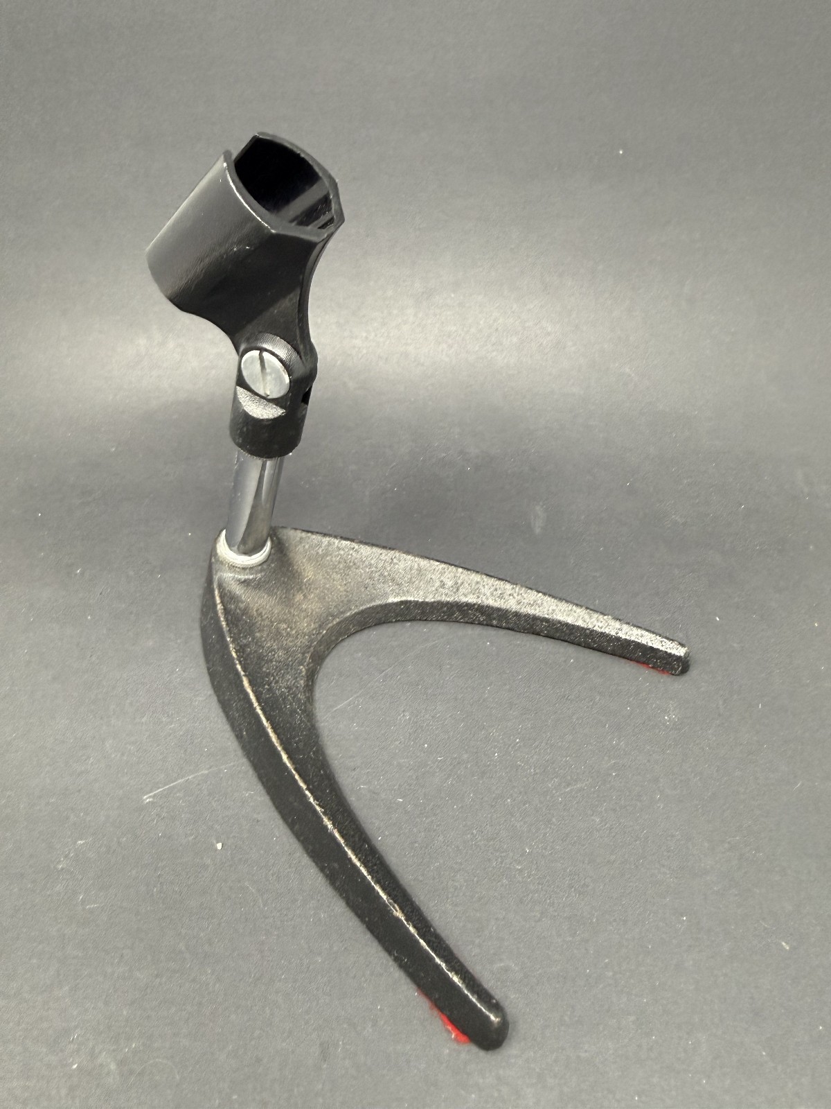 Vtg Atlas Sound Microphone Desk Tabletop Stand Boomerang 2283