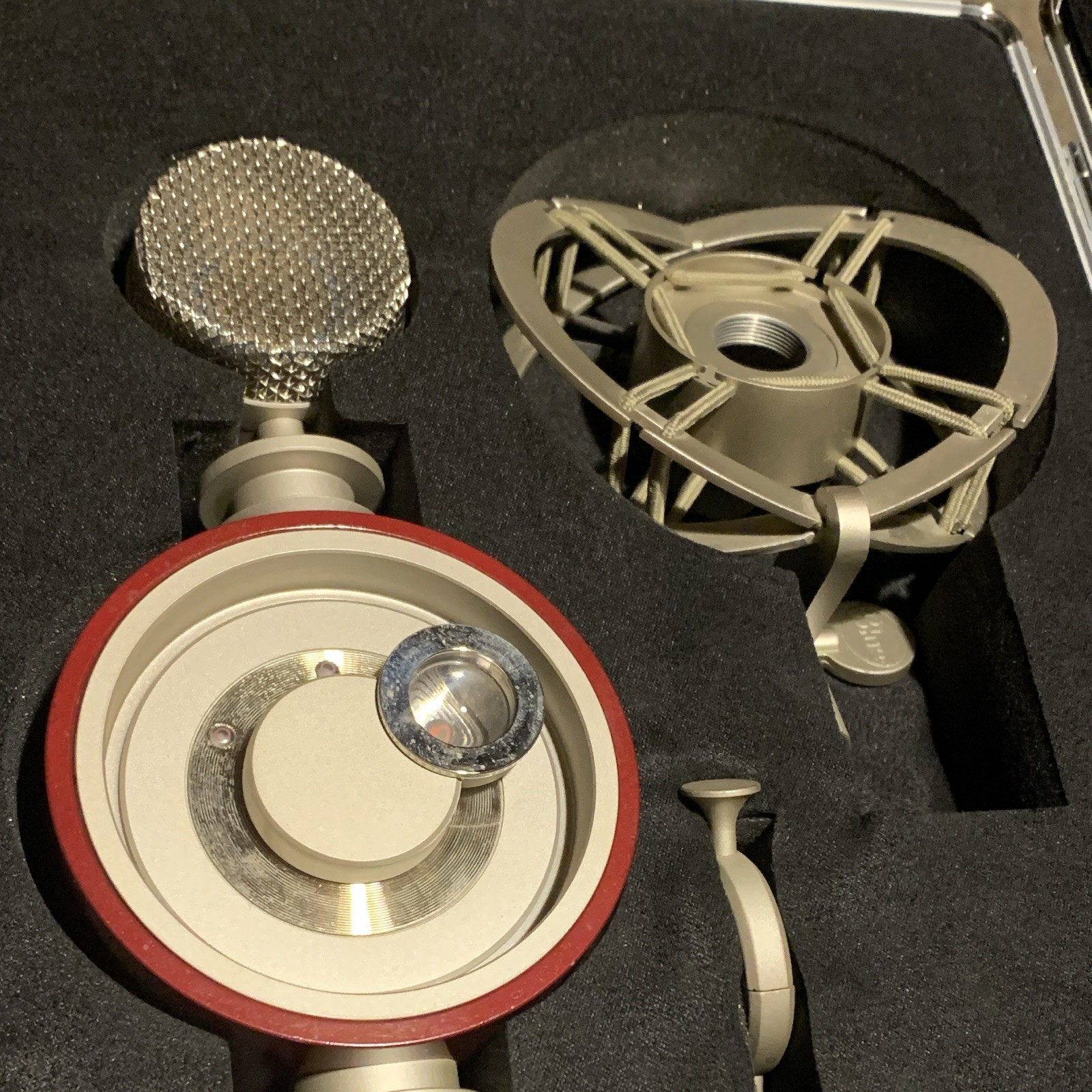 Blue Reactor Multi-Pattern Large Diaphragm XLR Condenser Mic Shock Mount Case