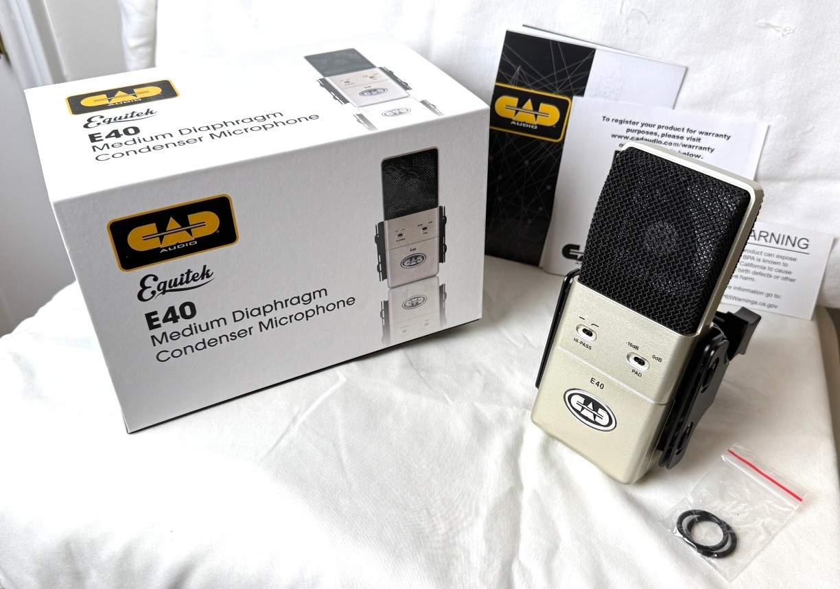 CAD Equitek E40 Medium Diaphragm Condenser Microphone, New!