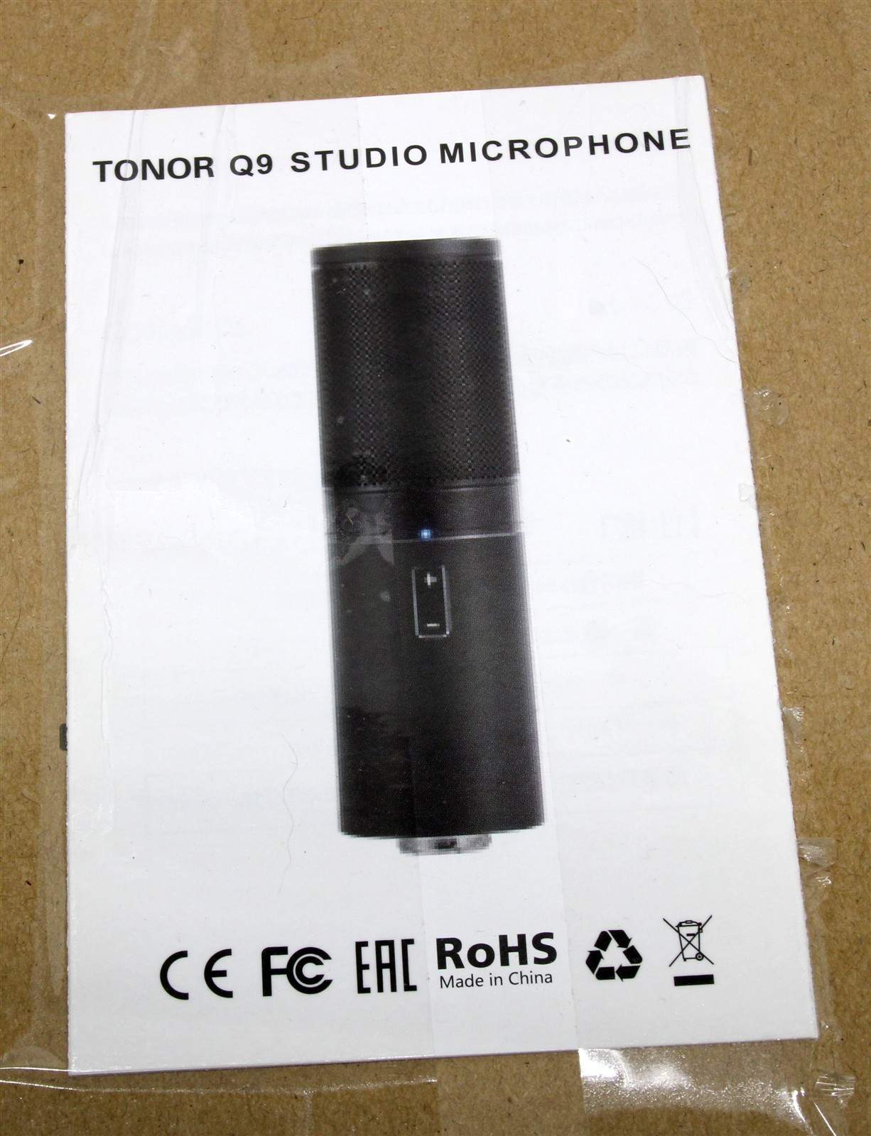 TONOR Q9 Black USB Cardioid Condenser Studio Microphone With Filter And Stand