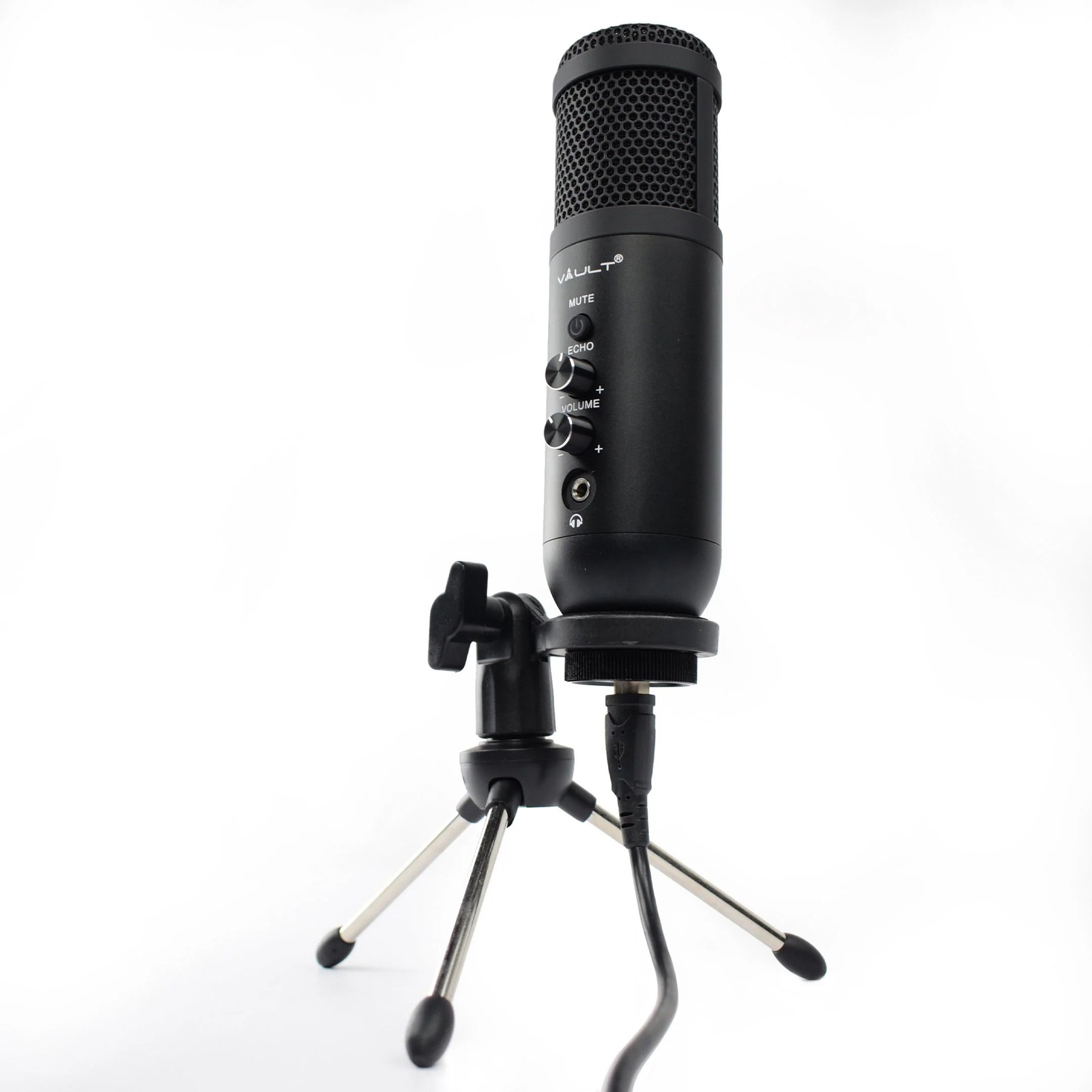 Vault EM-200N Condenser Microphone with Tabletop Tripod Stand