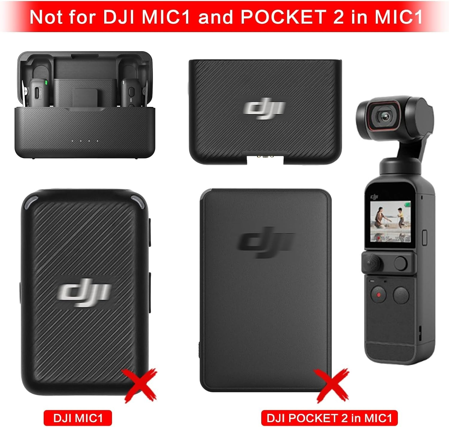 DJI MIC 2 Compatible Furry Windscreen – 2-Pack Gray Wind Muff for Clarity