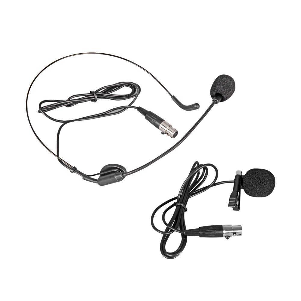 Wireless Microphone System UHF Profession 6 Channel Lavalier 6 Bodypacks Headset