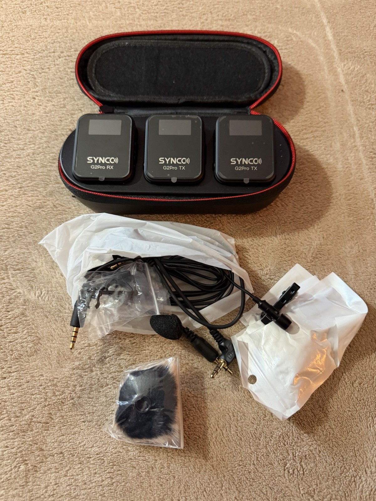 SYNCO G2 Pro Wireless Lavalier Microphone, G2(A2) Pro 2.4G Dual Lapel Mic – New