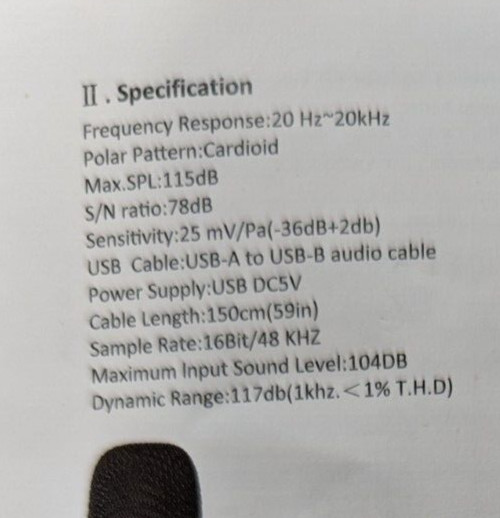 BM86 Professional Condenser Microphone by XiaoKoa New in Open Box