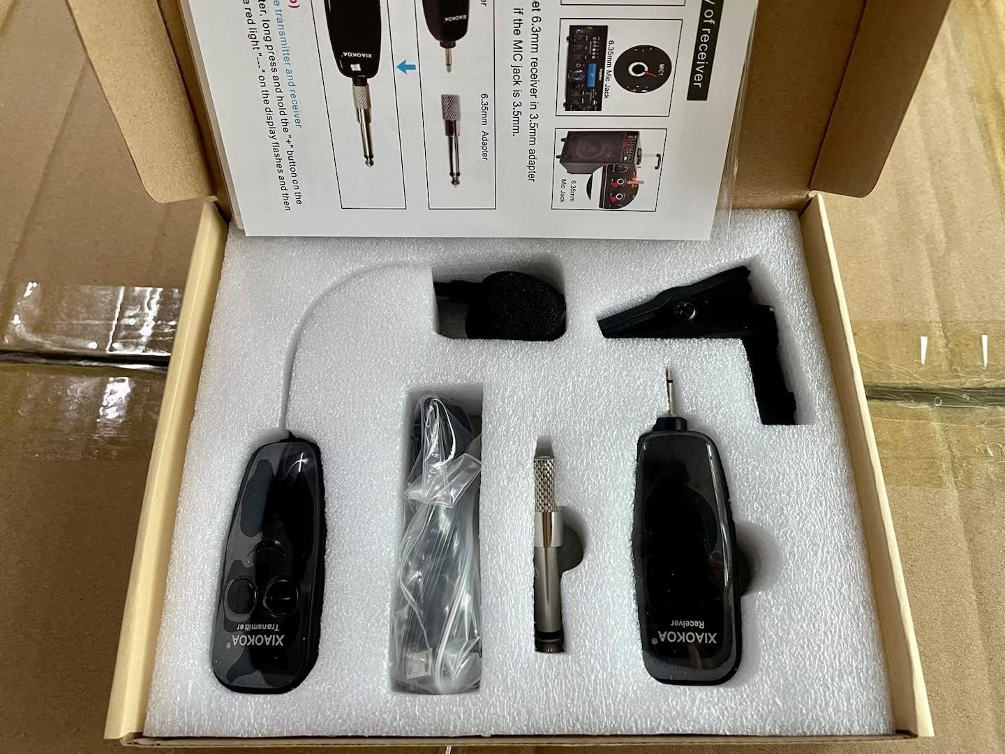 Omnidirectional Wireless Microphone with Adjustable Headband – 165ft Range